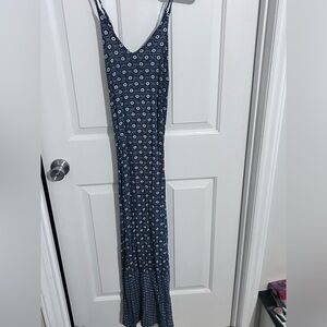 Old Navy Blue and White Maxi Dress